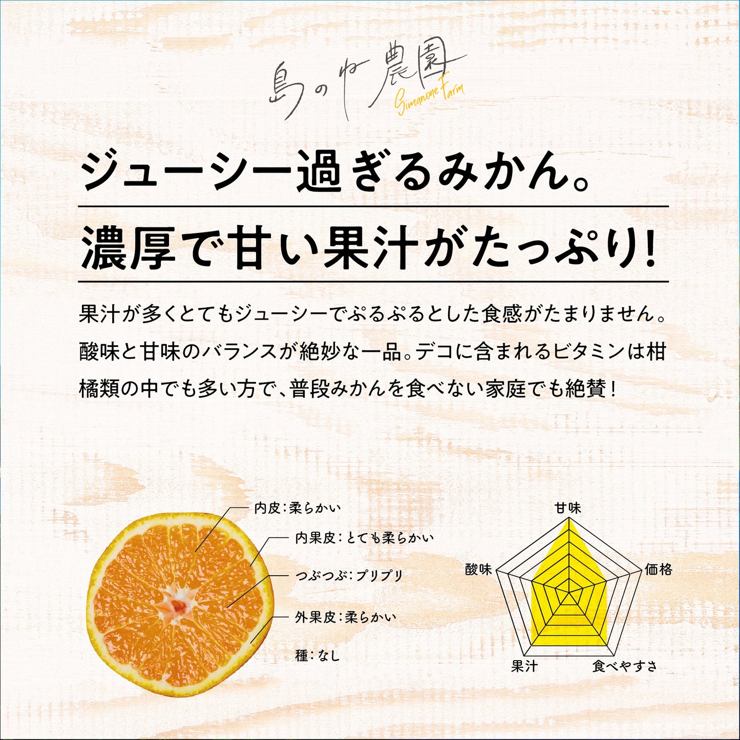 島のねデコ【訳あり/愛媛みかん/木成り完熟/サイズ混合/3.5kg】